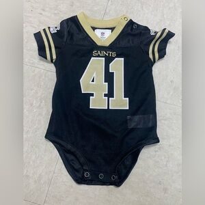 NFL Team Apparel Black and Gold Saints Bodysuit